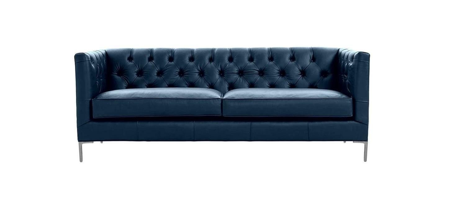 JVmoebel Sofa Einrichtung Wohnzimmer Schwarz Made Sofa Stil, Couchen in Blau Europe Italienischer Design