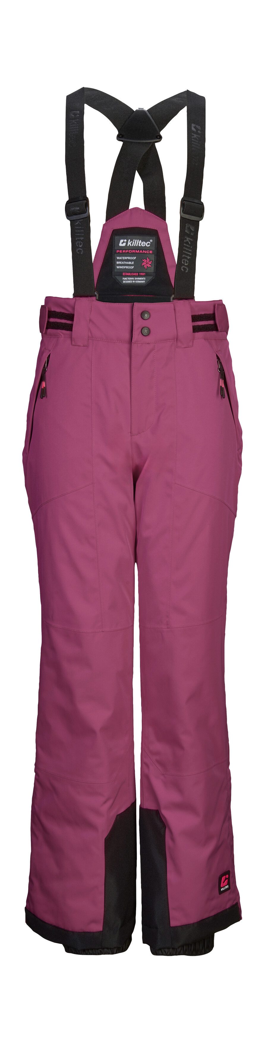 Killtec Skihose KSW 198 GRLS SKI PNTS Wasserdichte Skihose mit abnehmbaren Trägern und verstellbarer Taille
