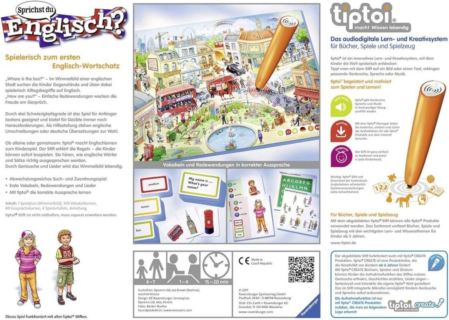 Ravensburger Lernspielzeug Ravensburger tiptoi 00786 - Sprichst du Englisch? Spiel, ab 4 Jahren, (ohne Stift)