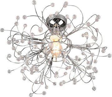 TRIO Leuchten Deckenleuchte GLORIA, ohne Leuchtmittel, warmweiß - kaltweiß, Deckenlampe mit Deko-Kugeln aus Acryl, Ø 52cm, exkl 1xE27 max 40W