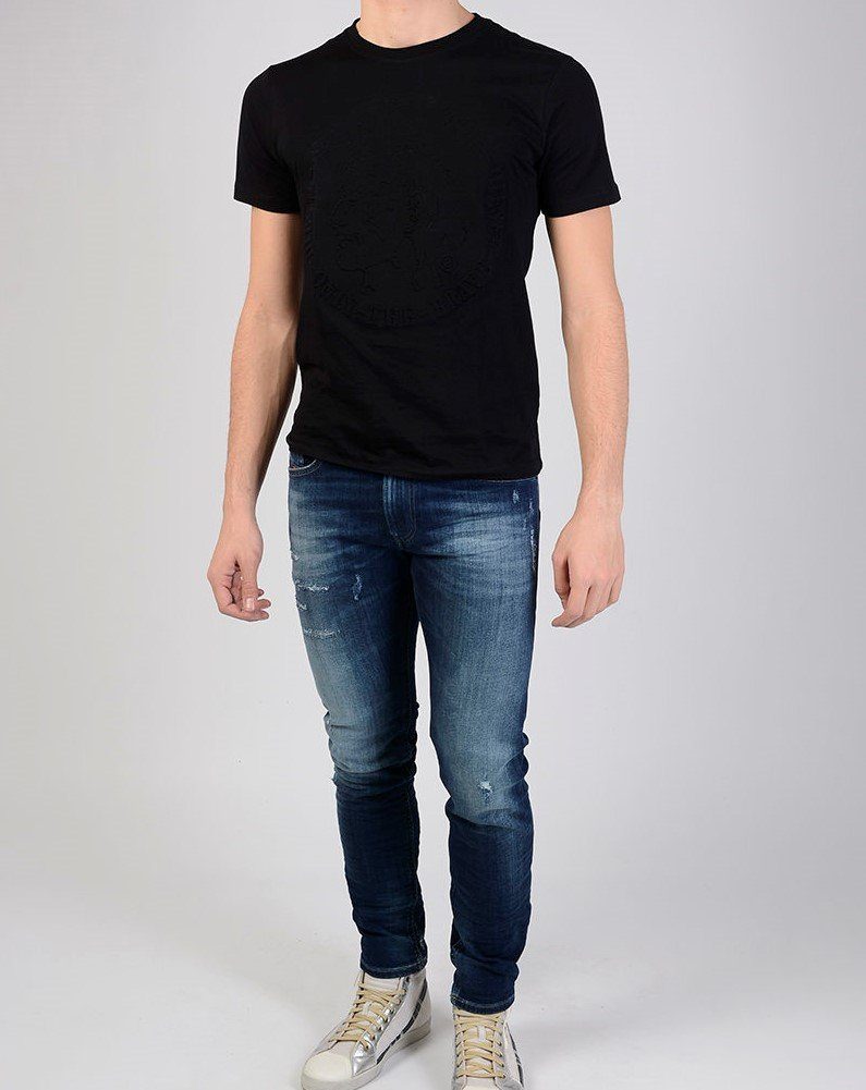 Diesel L32, W28 Used-Look, Herren Stretch Tepphar Pocket 5 Slim-fit-Jeans Größe: Röhrenjeans, Blau, Style, Vintage 084GF