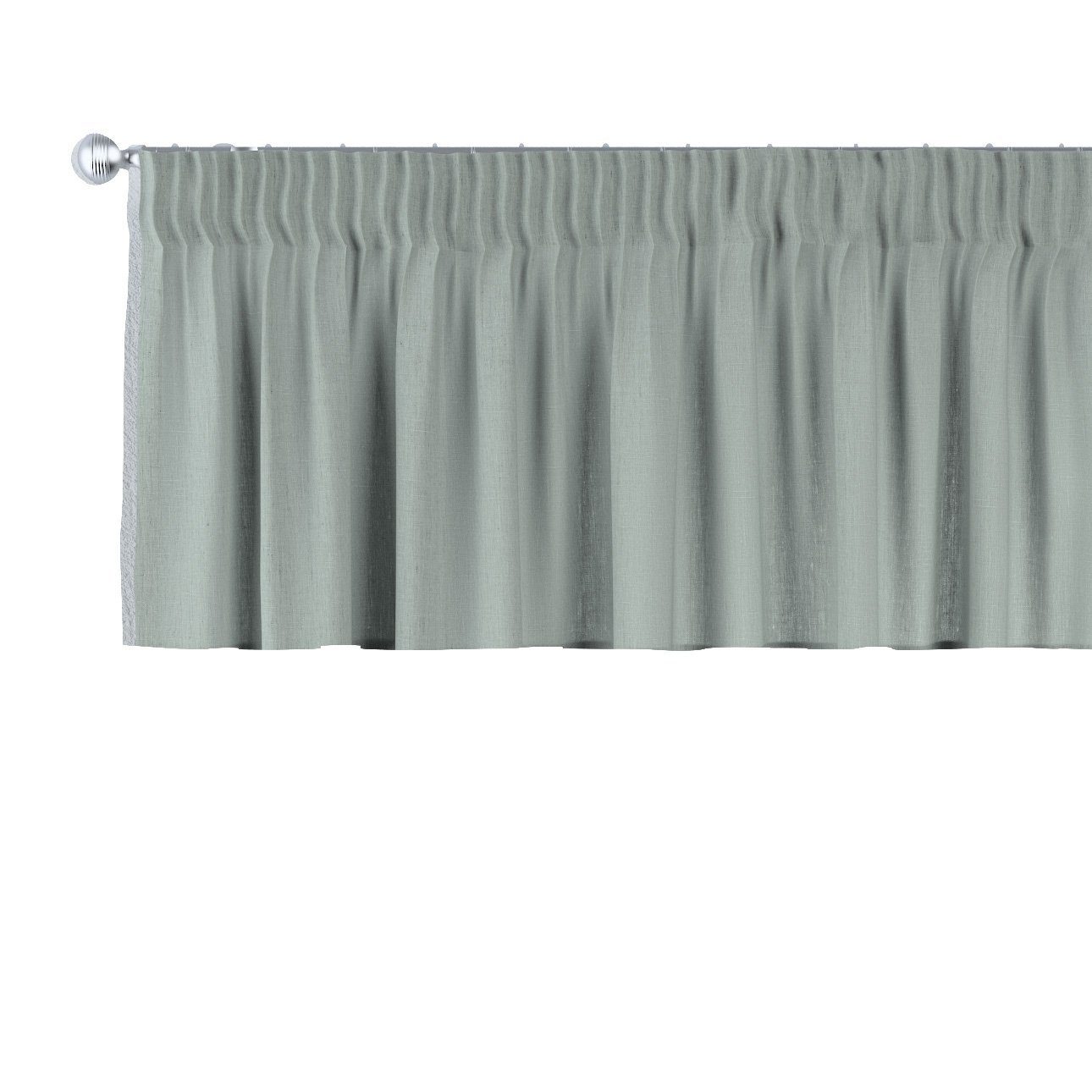 Vorhang mit Kräuselband 130 x 40 cm, Leinen, Dekoria grau