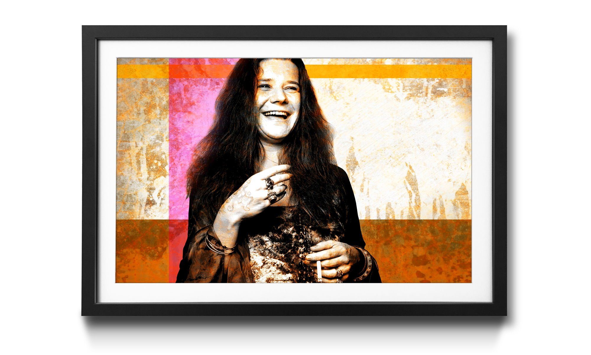 WandbilderXXL Bild mit Rahmen Janis, Helden der Musik, Wandbild, in 4 Größen erhältlich | Bilder