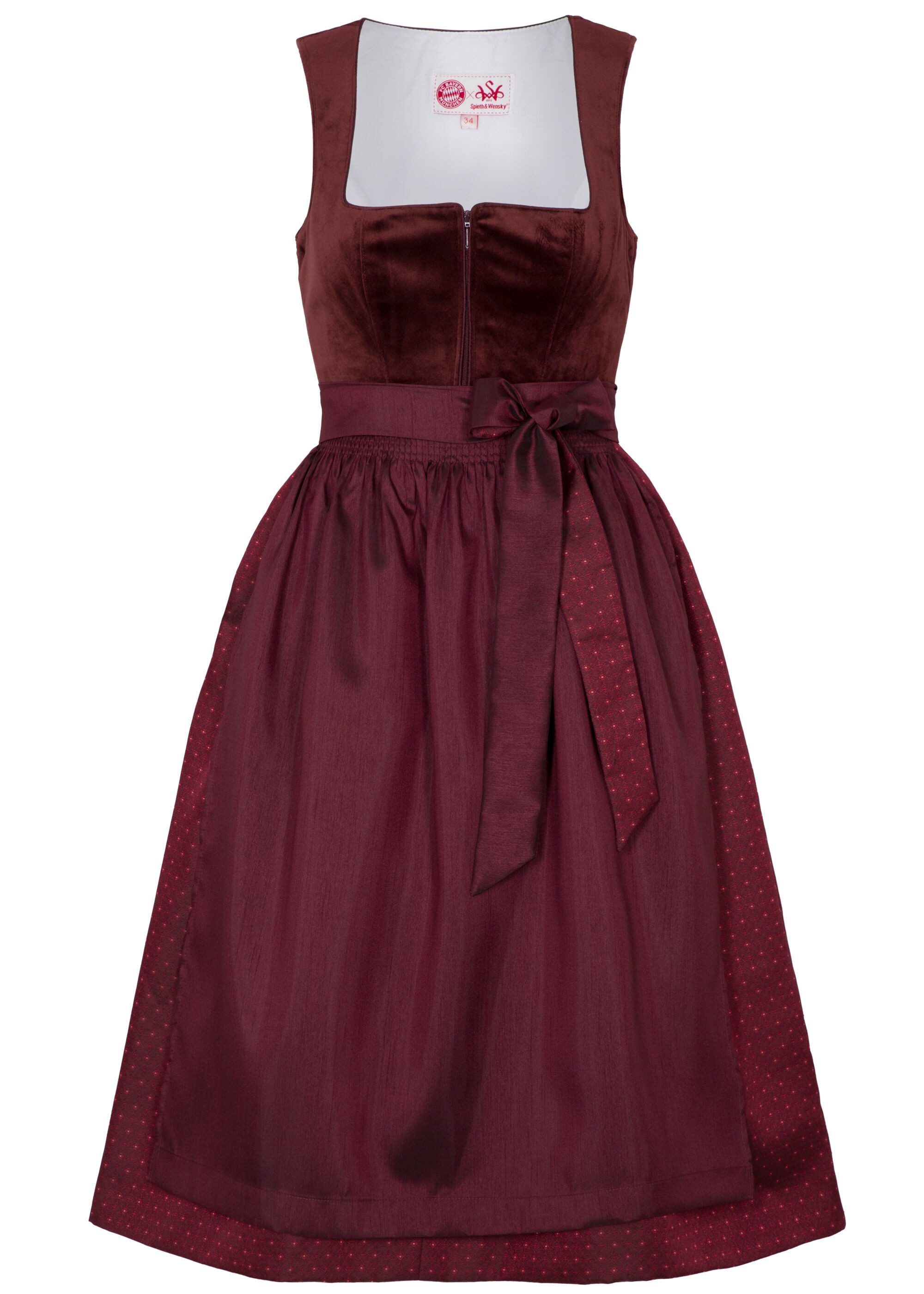 Spieth & Wensky Dirndl FCB-Enrietta-Dirndl 70cm (1-tlg) mit dekorativer Sch günstig online kaufen