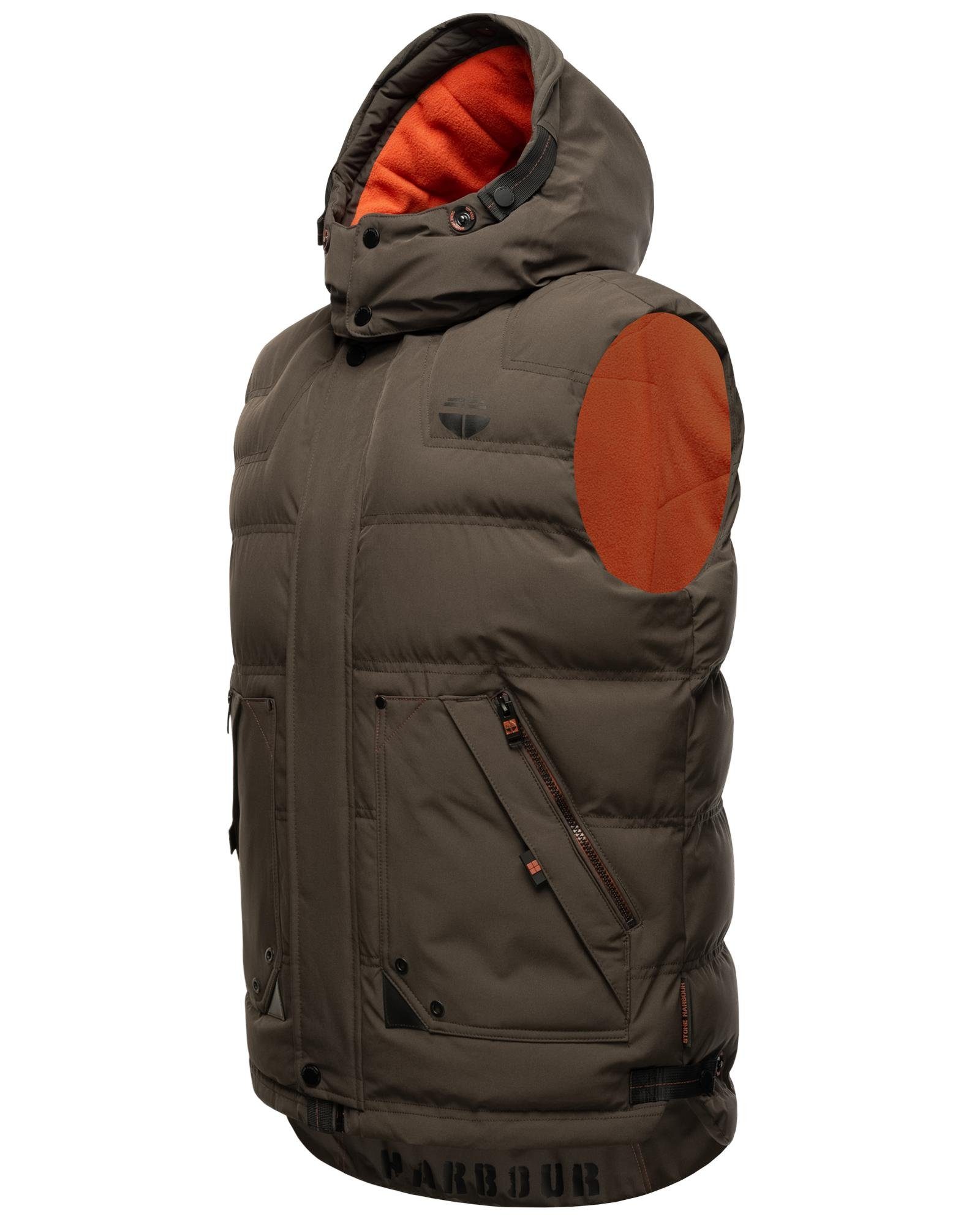 Stone Harbour Steppweste Egoor Sportliche Outdoorweste mit abnehmbarer Kapuze – Bild 2 von 5
