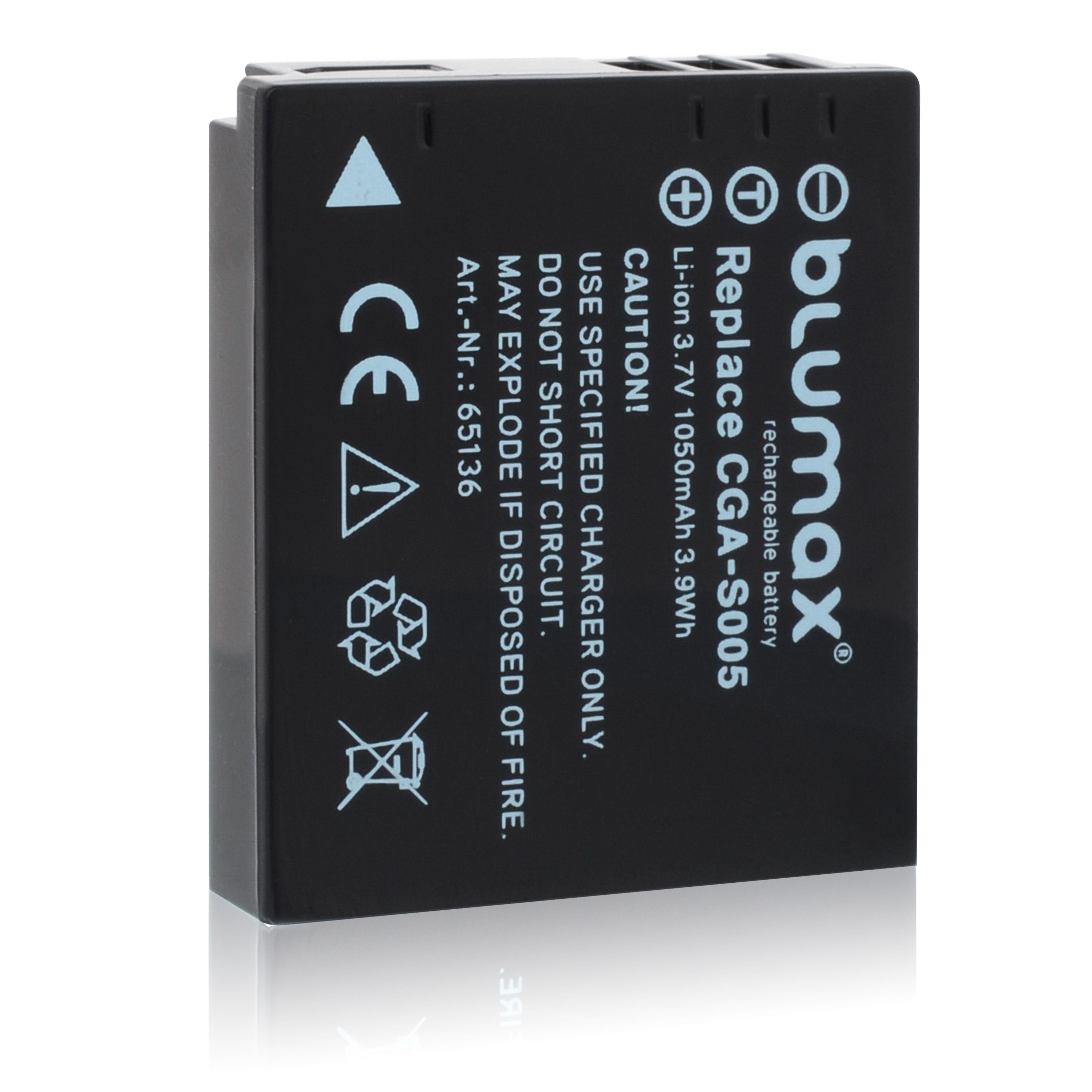 Blumax Akku passend für Panasonic CGA-S005 1050 mAh 3,7V Kamera-Akku