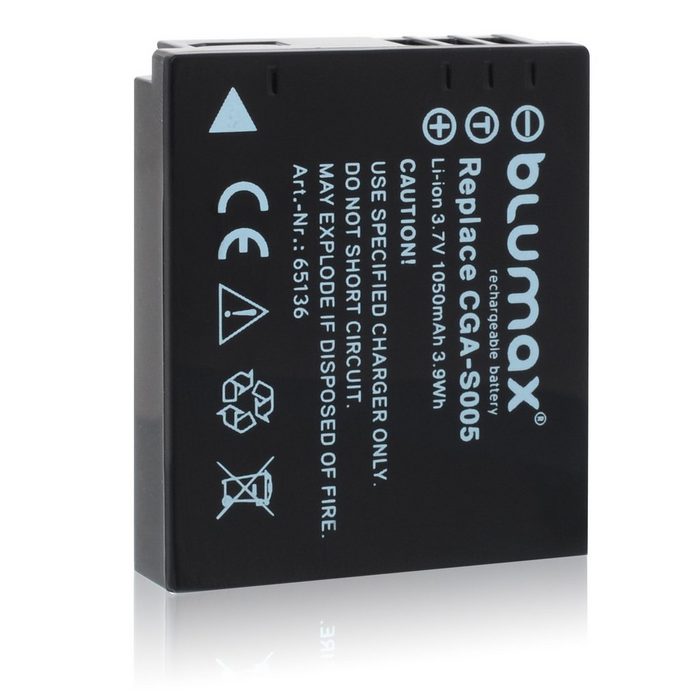 Blumax Akku passend für Panasonic CGA-S005 1050 mAh 3 7V Kamera-Akku