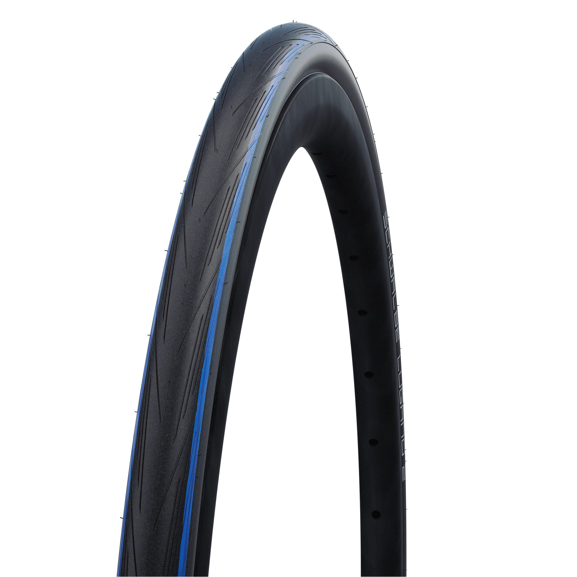 Schwalbe Fahrradreifen Schwalbe Lugano II 25-622 blau-schwarz K-Guard 700x25C Mantel, Drahtreifen