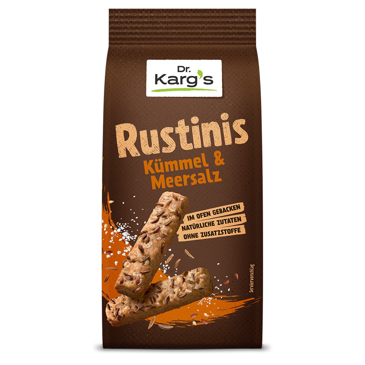 Dr. Kargs Brot, Dr. Kargs Rustinis Kümmel und Meersalz knusprig rustikal 125g