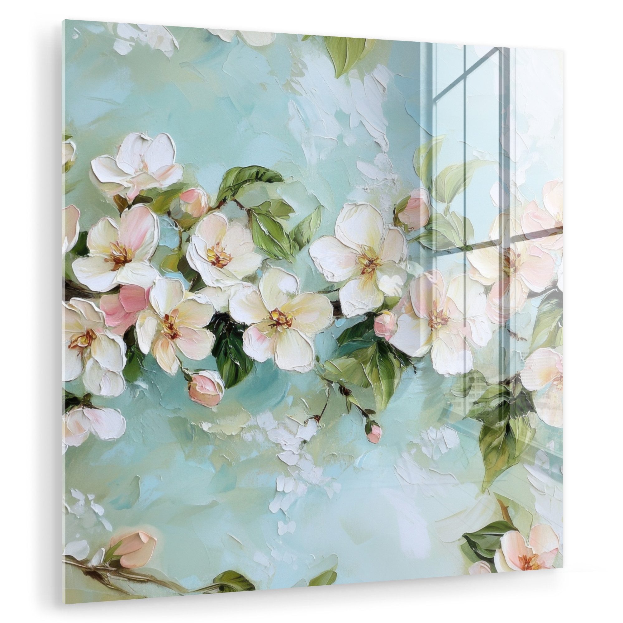 MuchoWow Acrylglasbild Blossom - Blätter - günstig online kaufen