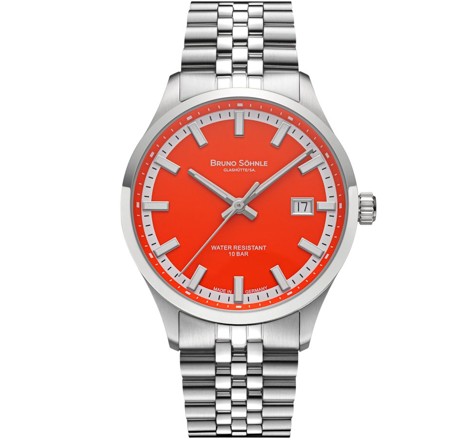 BRUNO SÖHNLE Automatikuhr Herrenuhr Glashütte Automatik Bruno Söhnle Turin "Bright Red" (2026), zeitlich limitiert auf 2026