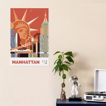Posterlounge Poster Nigel Sandor, Manhattan New York, Jugendzimmer Digitale Kunst