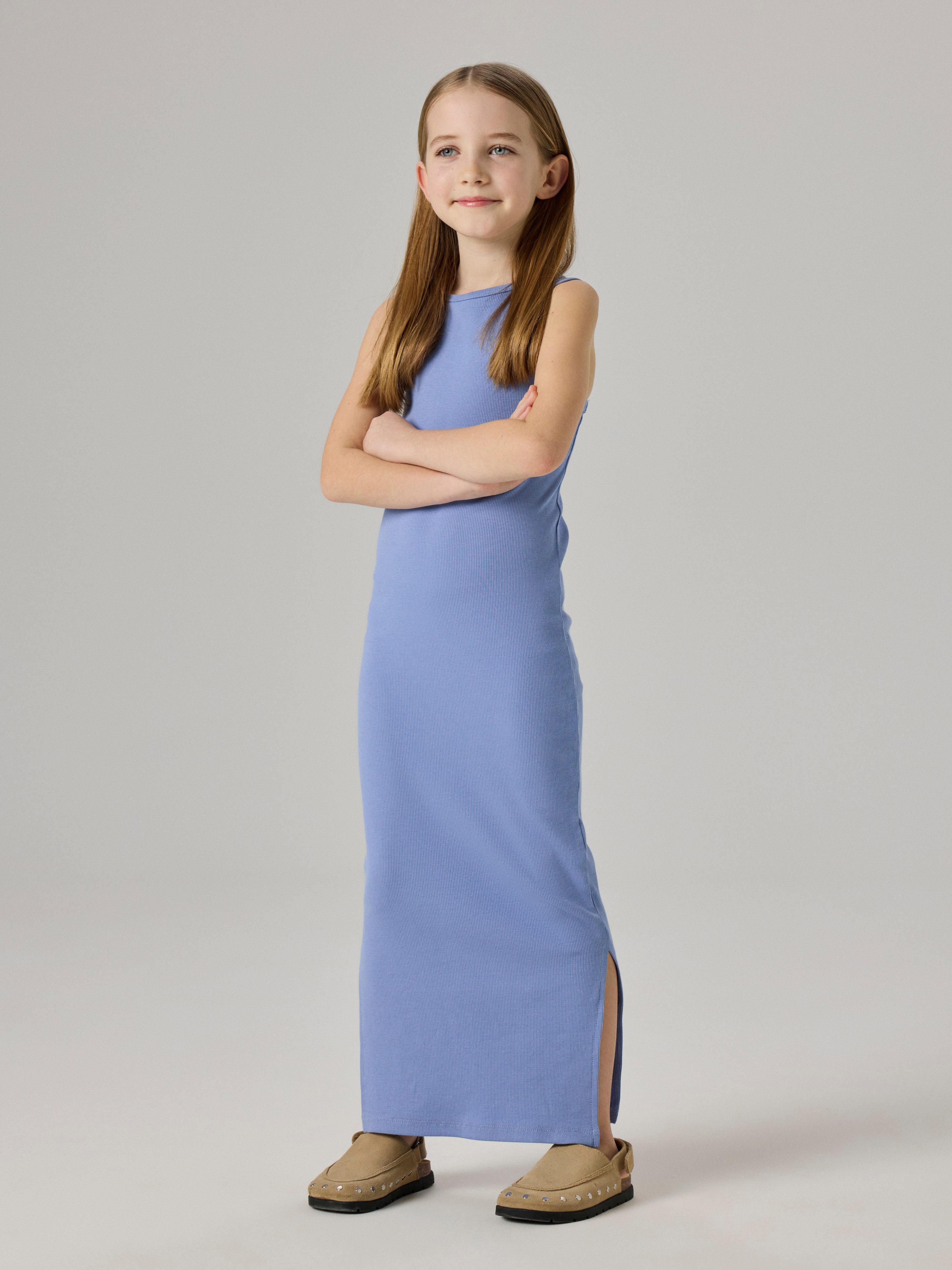 Name It Jerseykleid NKFNAKAL SL SLIM MAXI DRESS NOOS Baumwollmischung, Jersey, mit Stretch von name it