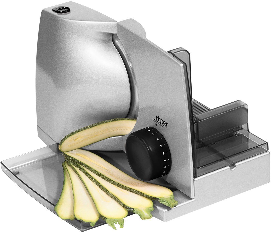 ritter Allesschneider compact 1, 65 W, Stufenlos einstellbare Schnittstärke bis ca. 20 mm