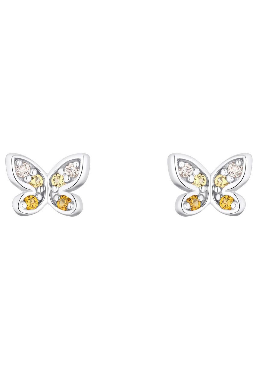 Prinzessin Lillifee Paar Ohrstecker Butterfly, 2035992, Schmetterlings-Motiv mit Zauberhafte Zirkonia, mit Kinder-Ohrstecker
