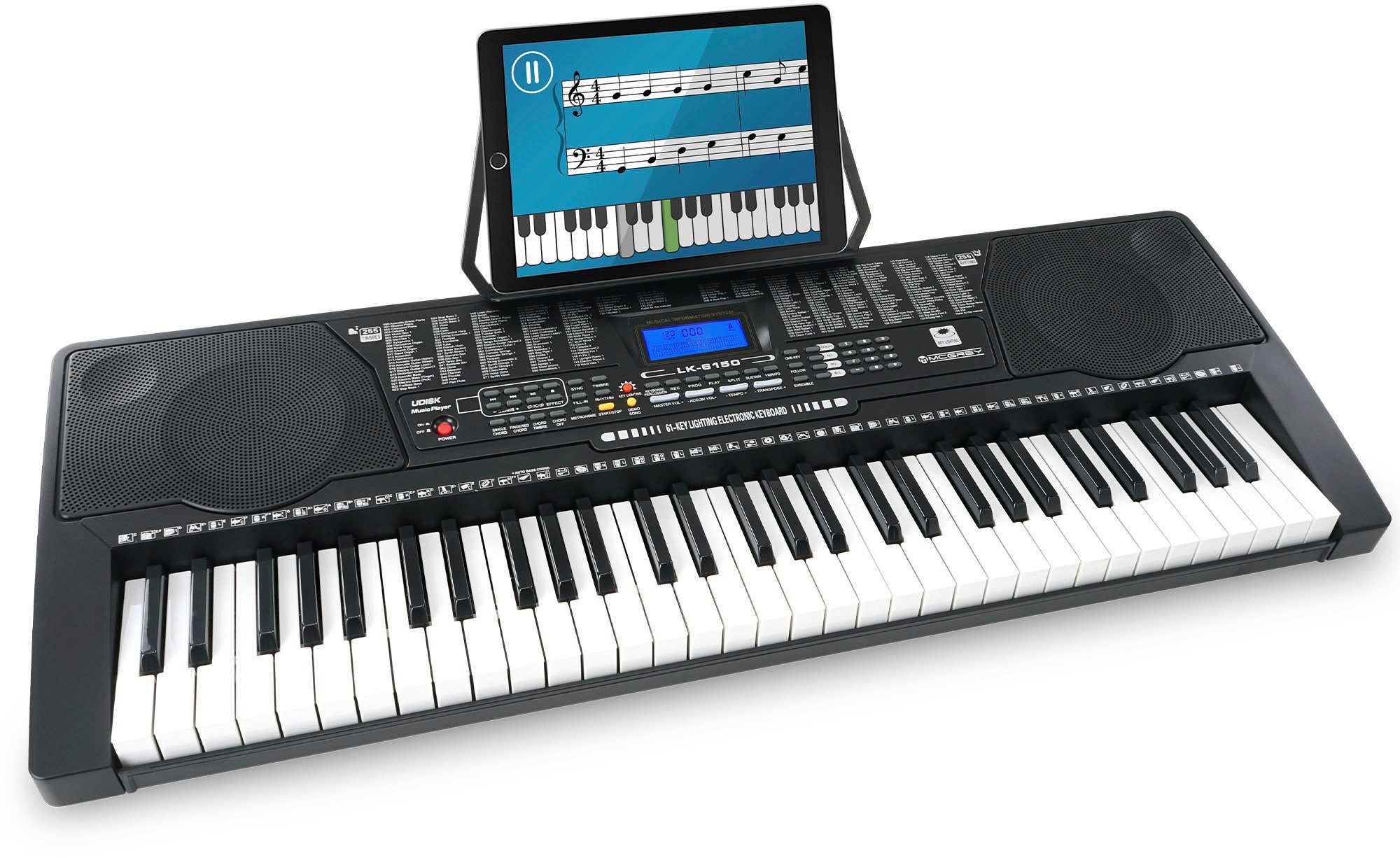 Home-Keyboard LK-6150 - Einsteiger-Keyboard mit 61 Leuchttasten