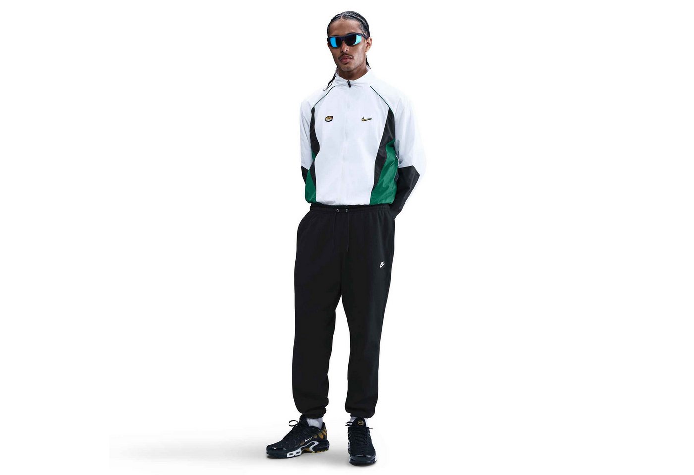 Nike Sportswear Sporthose M NK CLUB BB CUFF PANT aus Baumwolle und Polyester, mit angerautem Fleece