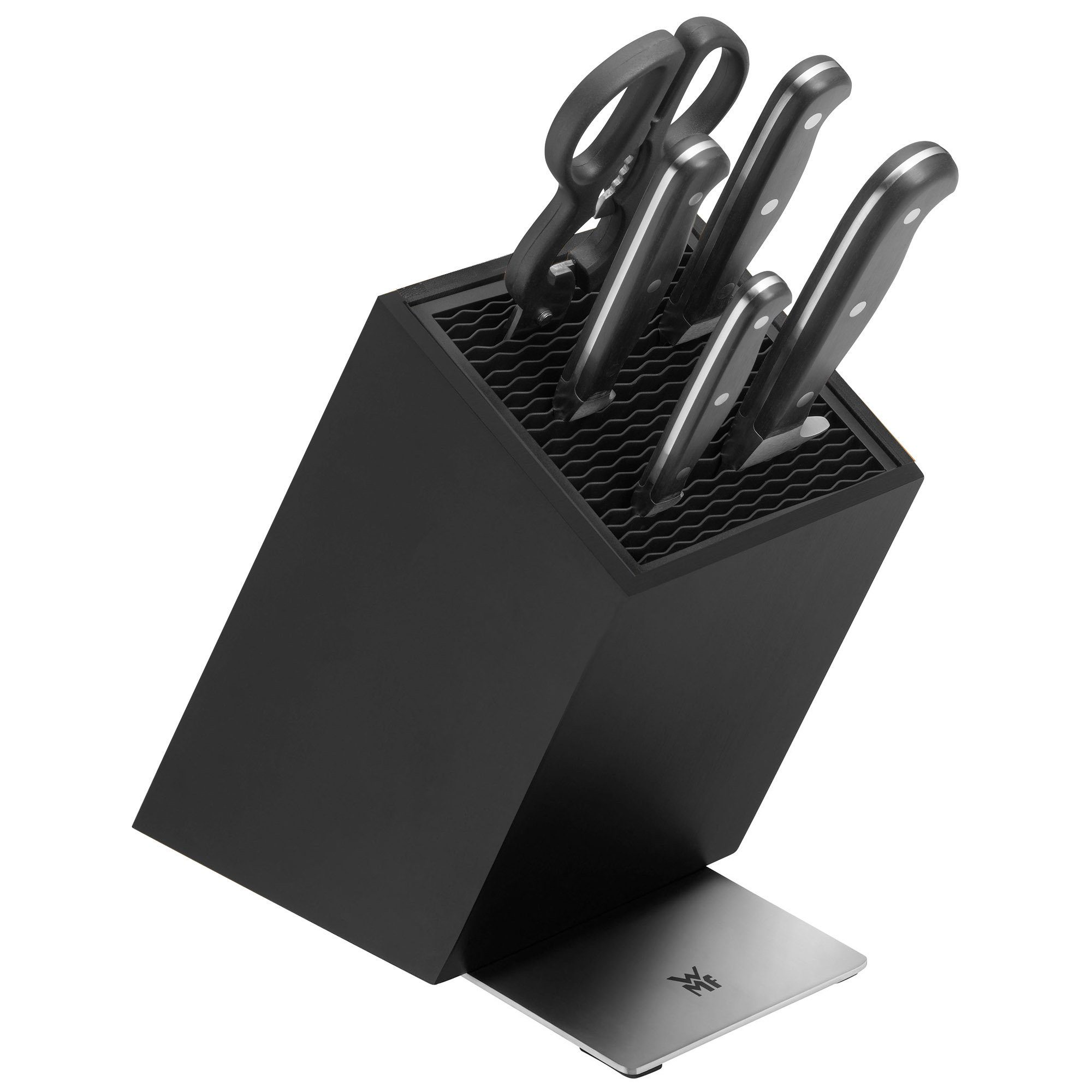 Universalküchenmesser WMF Messer Set 6-teilig SPITZENKLASSE PLUS FlexTec Messerblock schwarz