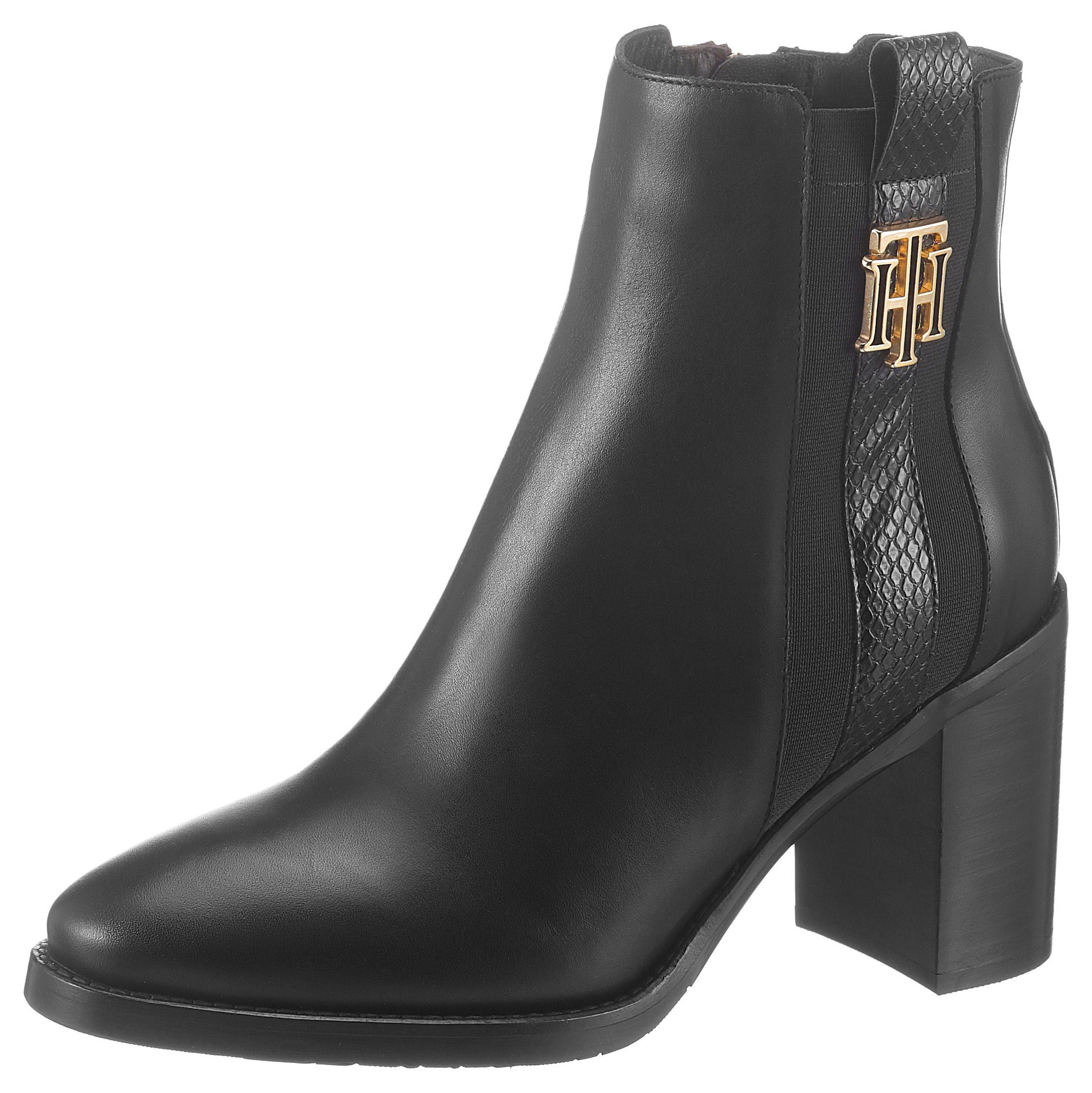 block heel sock boots tommy hilfiger