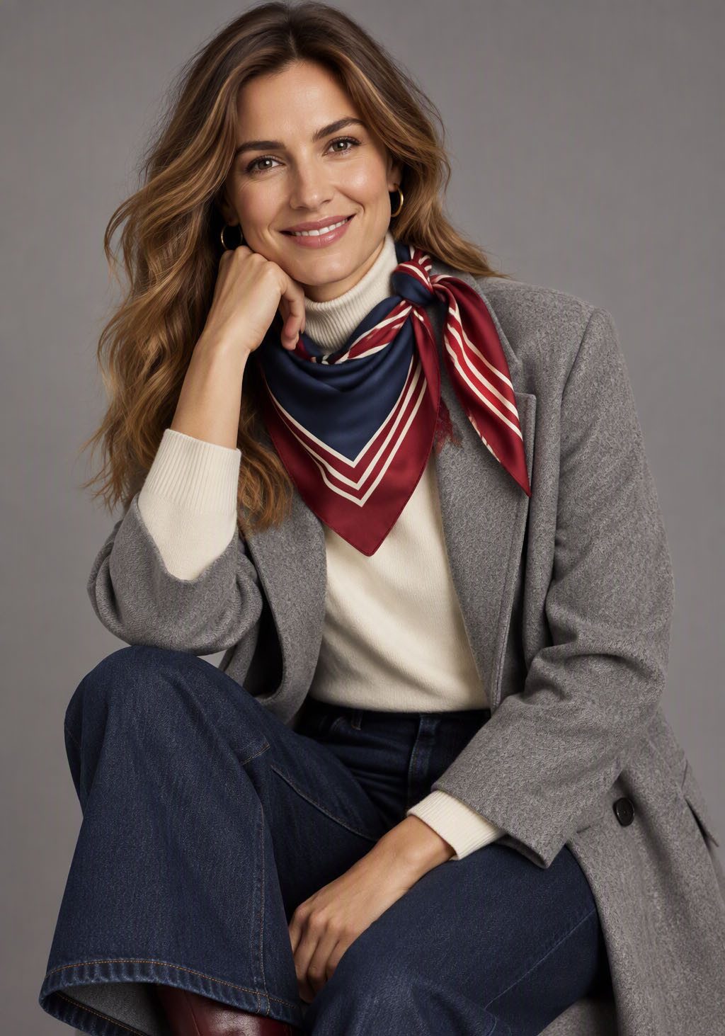 Laura Scott Nickituch, aus Satin, gemustert mit Streifen, für Casualmode und Streetwear