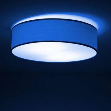 etc-shop Smarte LED-Leuchte, Leuchtmittel inklusive, Kaltweiß, Warmweiß, Neutralweiß, Tageslichtweiß, Farbwechsel, Smart Home Decken Lampe dimmbar Holz Optik Leuchte grau Alexa