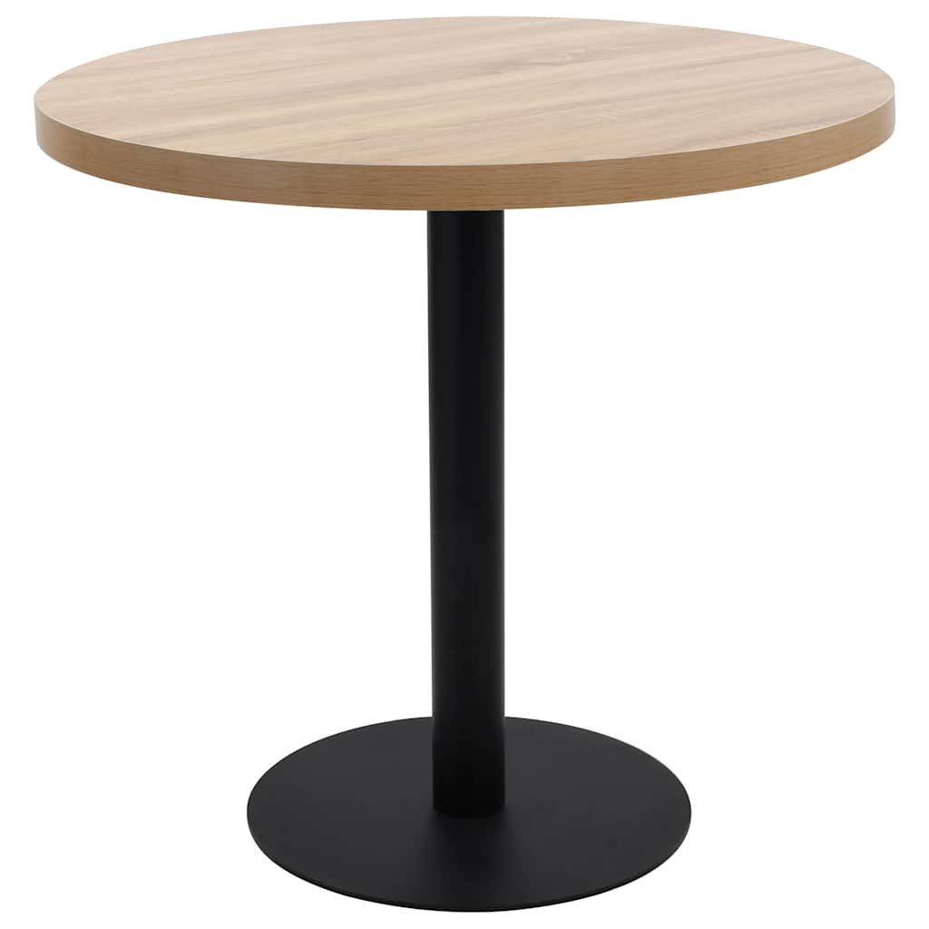 vidaXL Esstisch Bistrotisch Hellbraun 80 cm MDF (1-St)