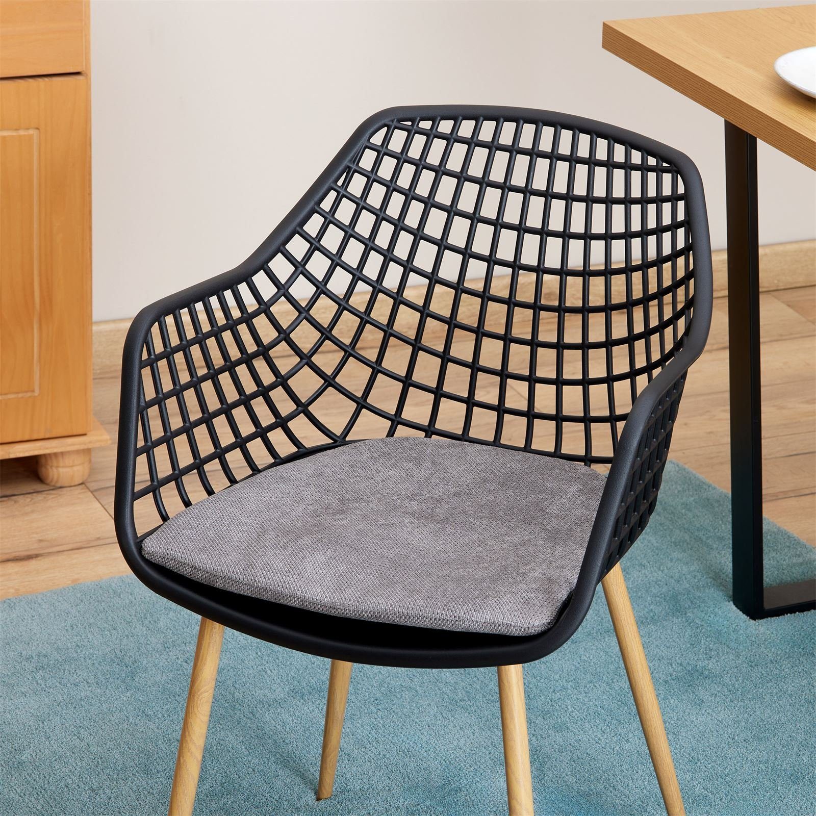 IDIMEX Sitzkissen AZARA, rutschfeste Stuhlkissen gepolstert im 4er Set, Fil günstig online kaufen