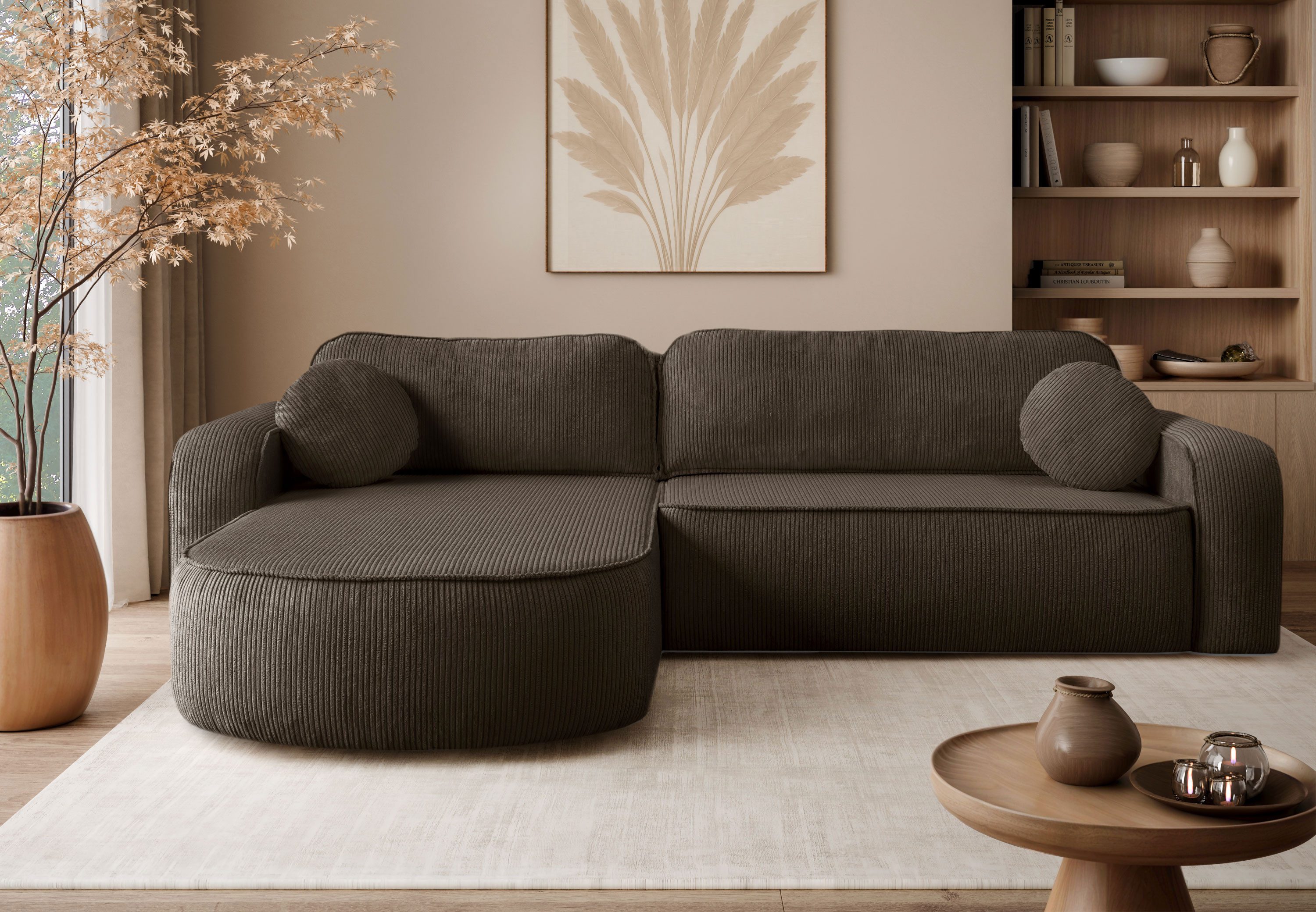 Lookway Ecksofa VENUS mit Schlaffunktion und Bettkasten, mit Bettfunktion und Bettkasten