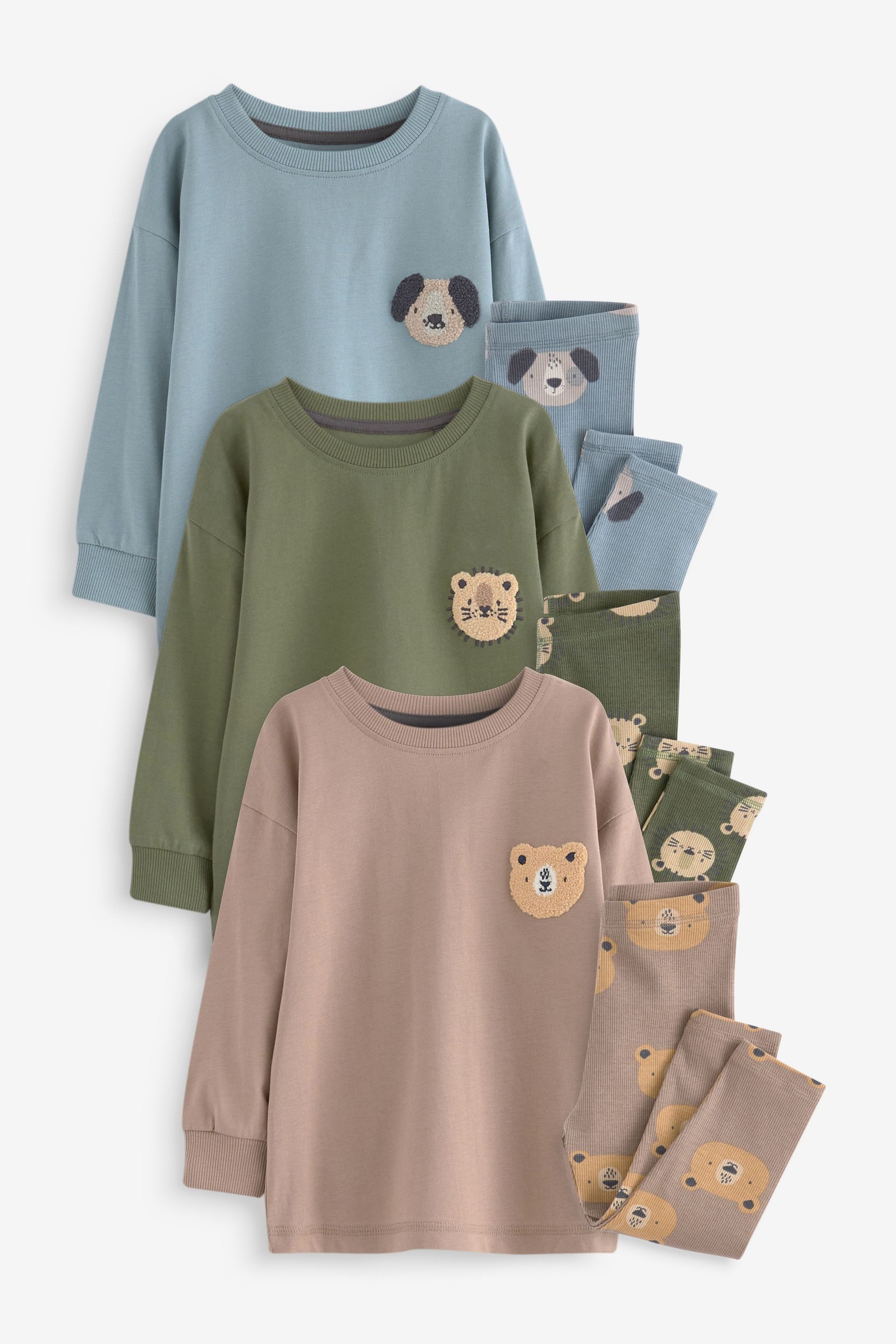 Pyjama Kuschelpyjamas, 3er-Pack