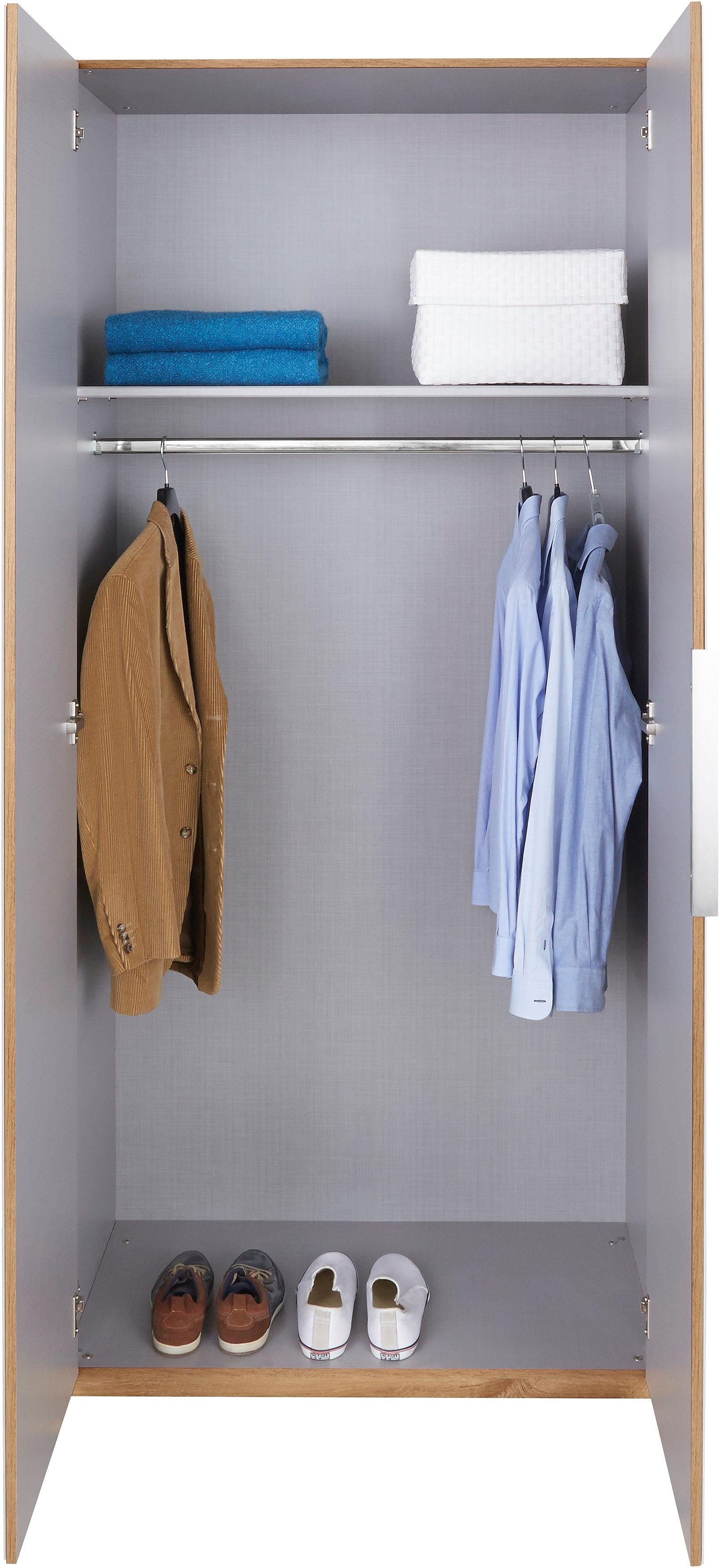 Wimex Kleiderschrank Level by fresh to go Türen vollflächig mit farbigem Glas