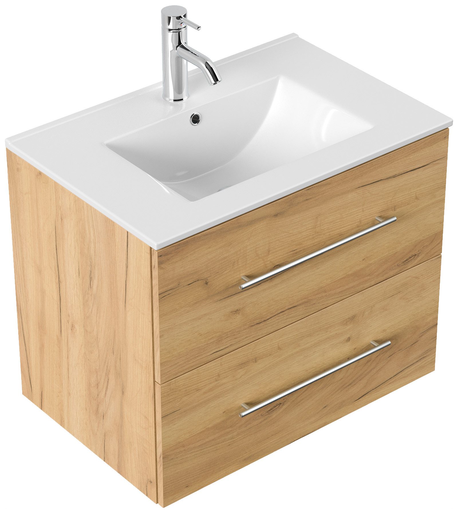 Magnolia Home Waschtisch Badmöbel Firenze 70 SoftClose eiche gold