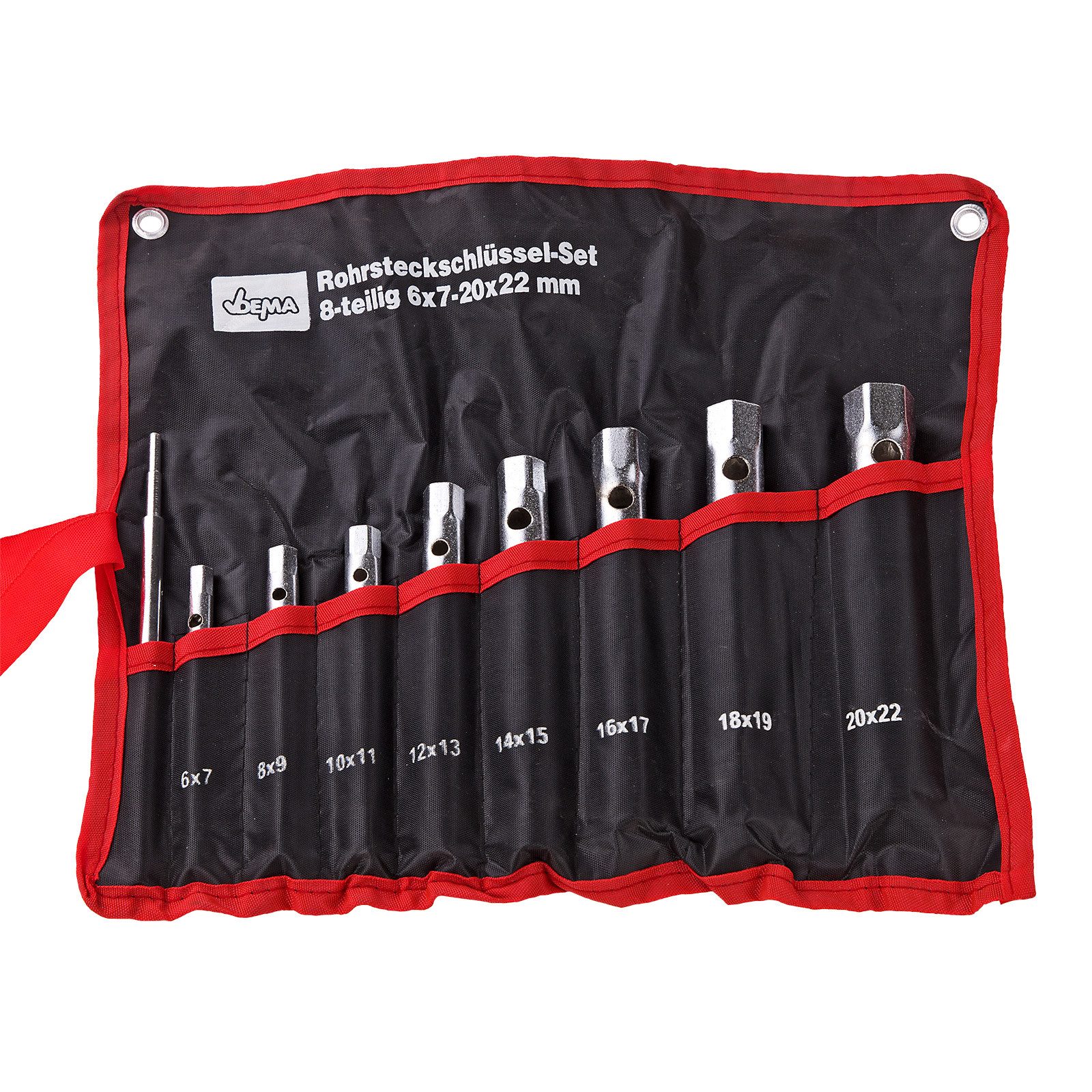 Rohrschlüssel Rohrsteckschlüssel Set 8tlg 6-20+22 mm