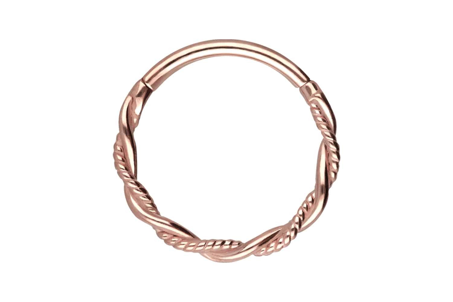 Nasenpiercing Chirurgenstahl Segmentring Clicker DOPPELT GEDREHT Ohrpiercing Septum