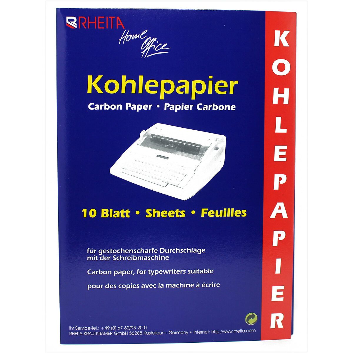 Rheita Notenblock Kohlepapier - A4 10 Blatt schwarz.