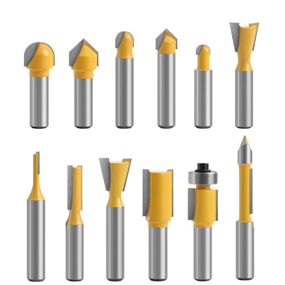 MECO Fräser-Set, 24-tlg., 8mm Schaft Holzfräser Holzwerkzeug mit box