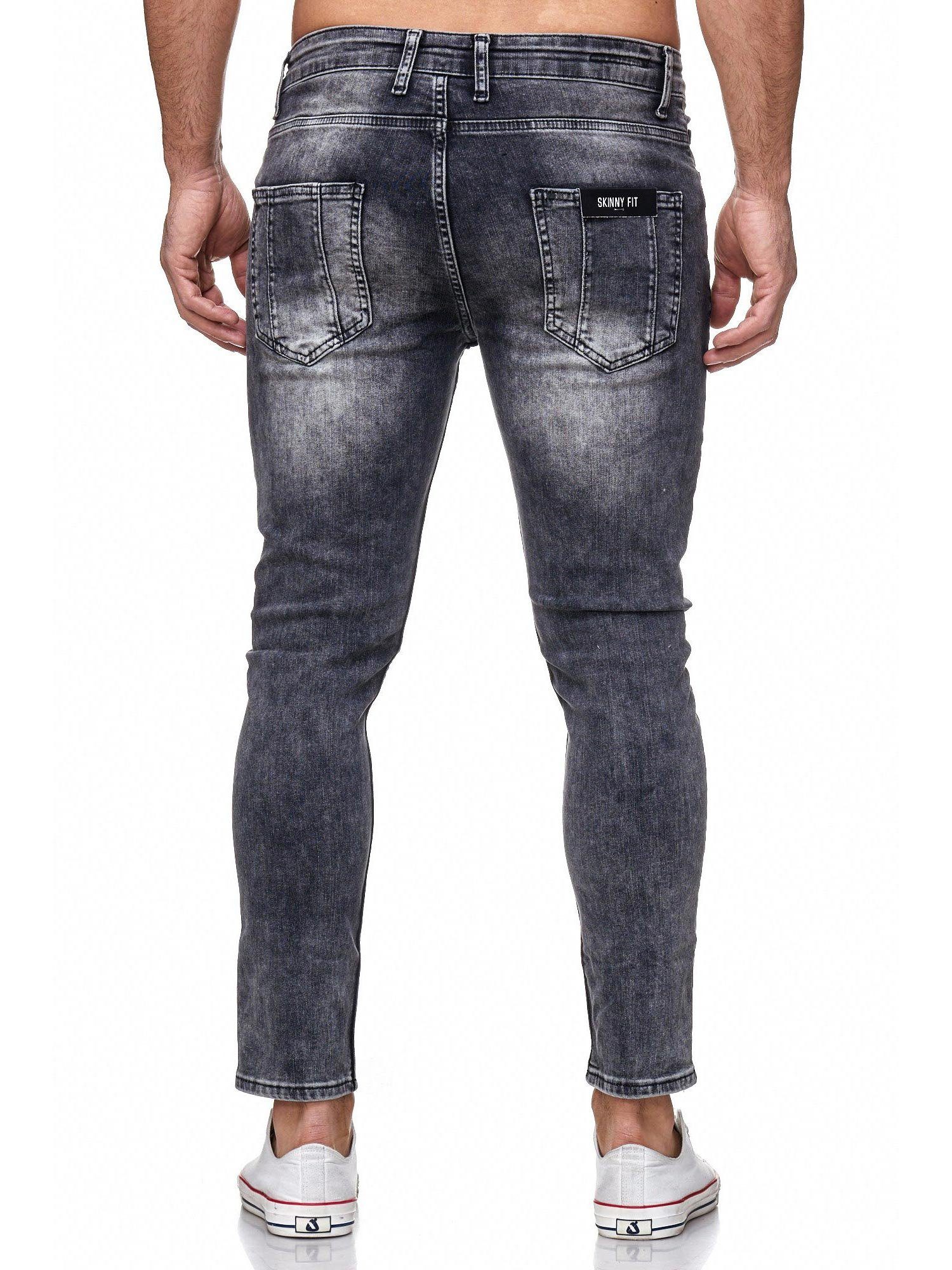 17516 Destroyed-Look Tazzio Skinny-fit-Jeans im schwarz