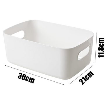 Lubgitsr Aufbewahrungsbox Aufbewahrungsbox,Klein Kunststoffbox Weiß aus Kunststoff für Haushalt (1 St)