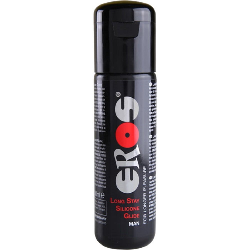 Eros Analgleitgel Long Stay Silicone Glide - Man, Flasche mit 100ml, 1-tlg., extrem lang anhaltendes Gleitgel mit Sacha Inchi-Öl