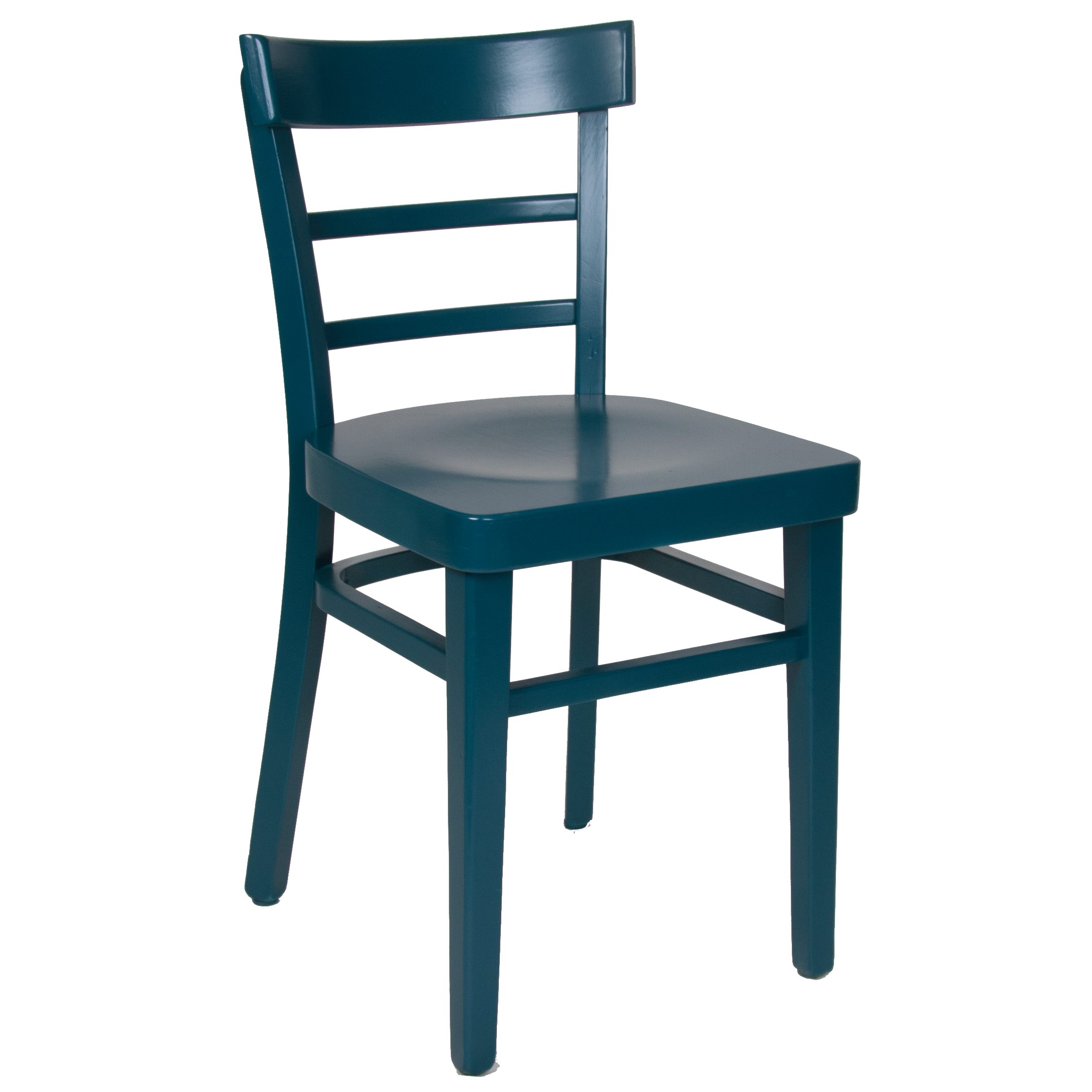 einrichtungsdesign24 Küchenstuhl Küchenstuhl Laura farbiger Holzstuhl Esstisch Esszimmer Retro Vintage, Gestell Massivholz Ocean Blue | Stühle