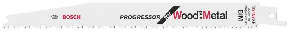 Bosch Professional Säbelsägeblatt S 3456 XF Progressor for Wood and Metal ( 100-St), BIM, geschränkt, gefräst