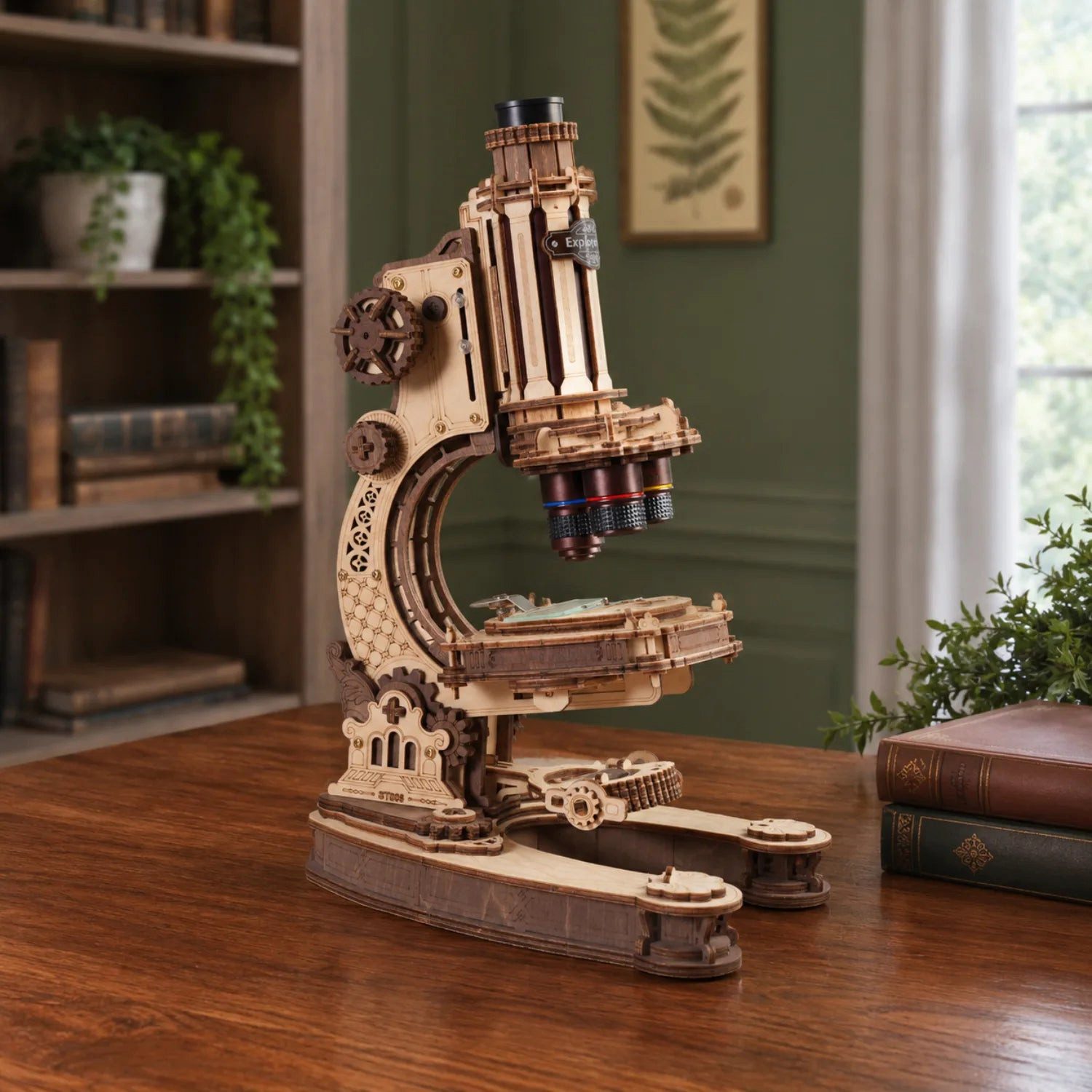 Robotime Modellbausatz Mikroskop Mechanischer Bausatz, (260-tlg)