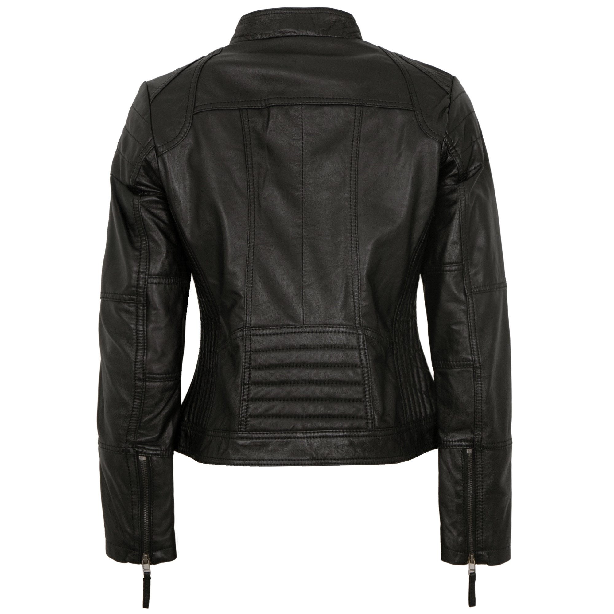7eleven Lederjacke Bigi 7eleven - Damen Lederjacke Lammnappa schwarz