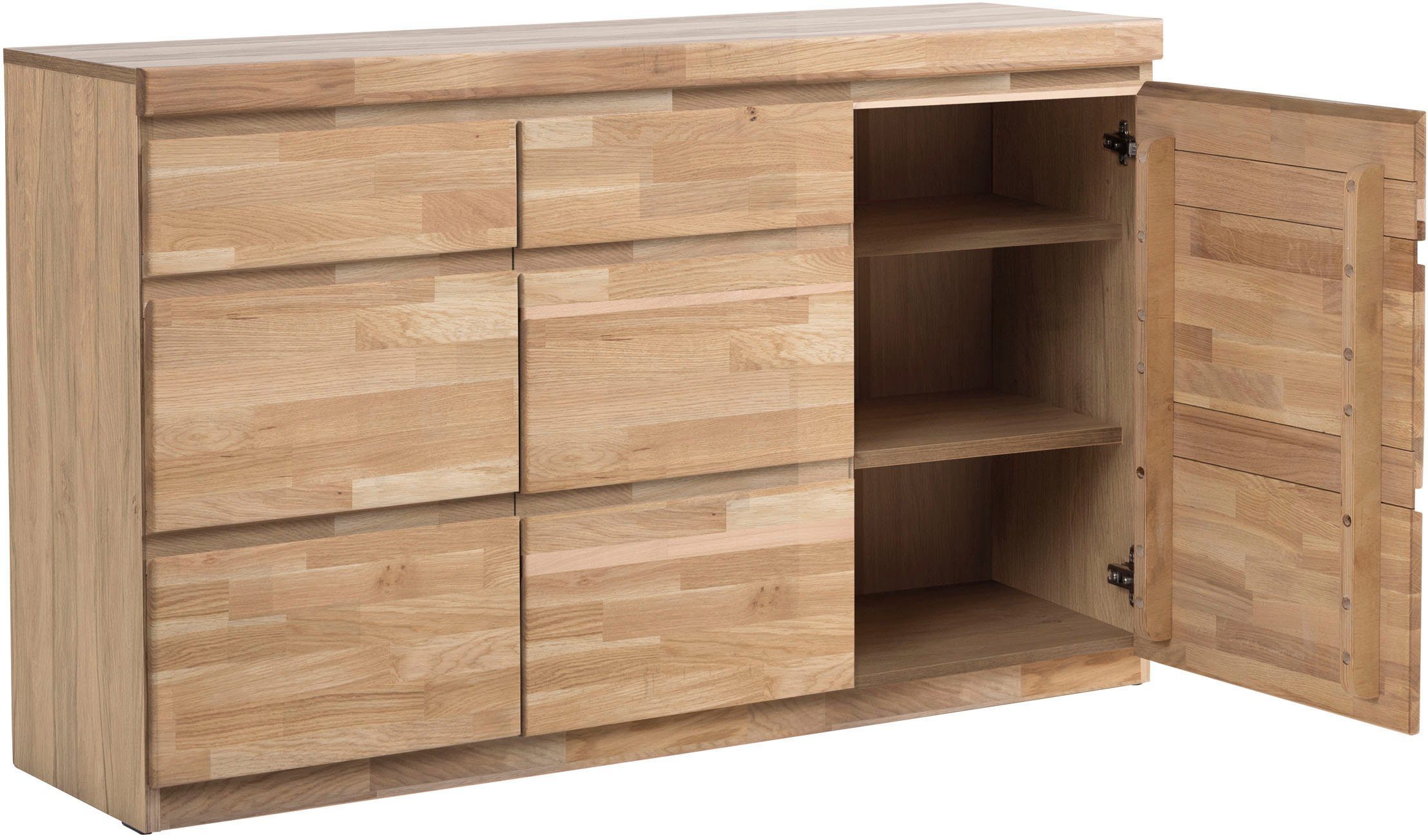 cm, Teilmassiv ca. Eiche OSLO, Breite Sideboard | Woltra 135 Eiche