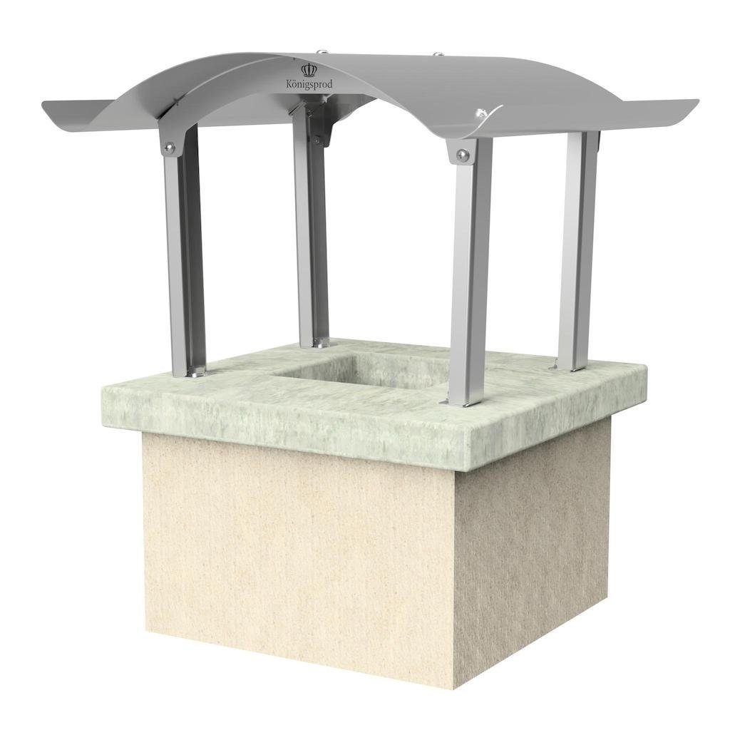 KÖNIGSPROD Schornstein-Regenhaube Schornsteinabdeckung Regenhaube Kaminhaube Kaminabdeckung Edelstahl