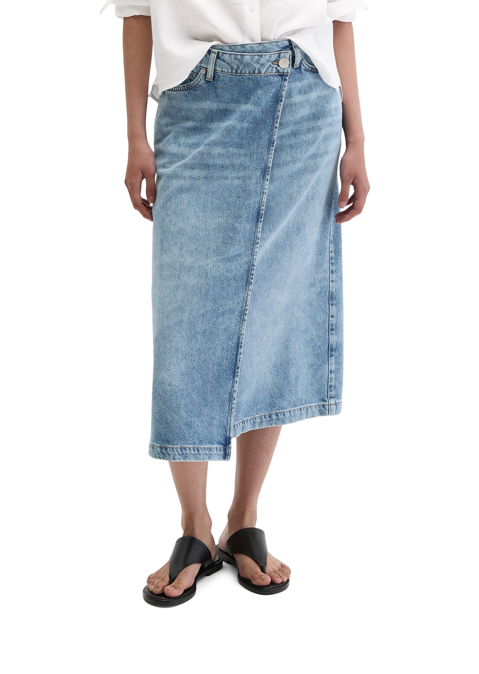 Marc O'Polo Jeansrock aus Lyocell-Leinen-Baumwolle-Mix