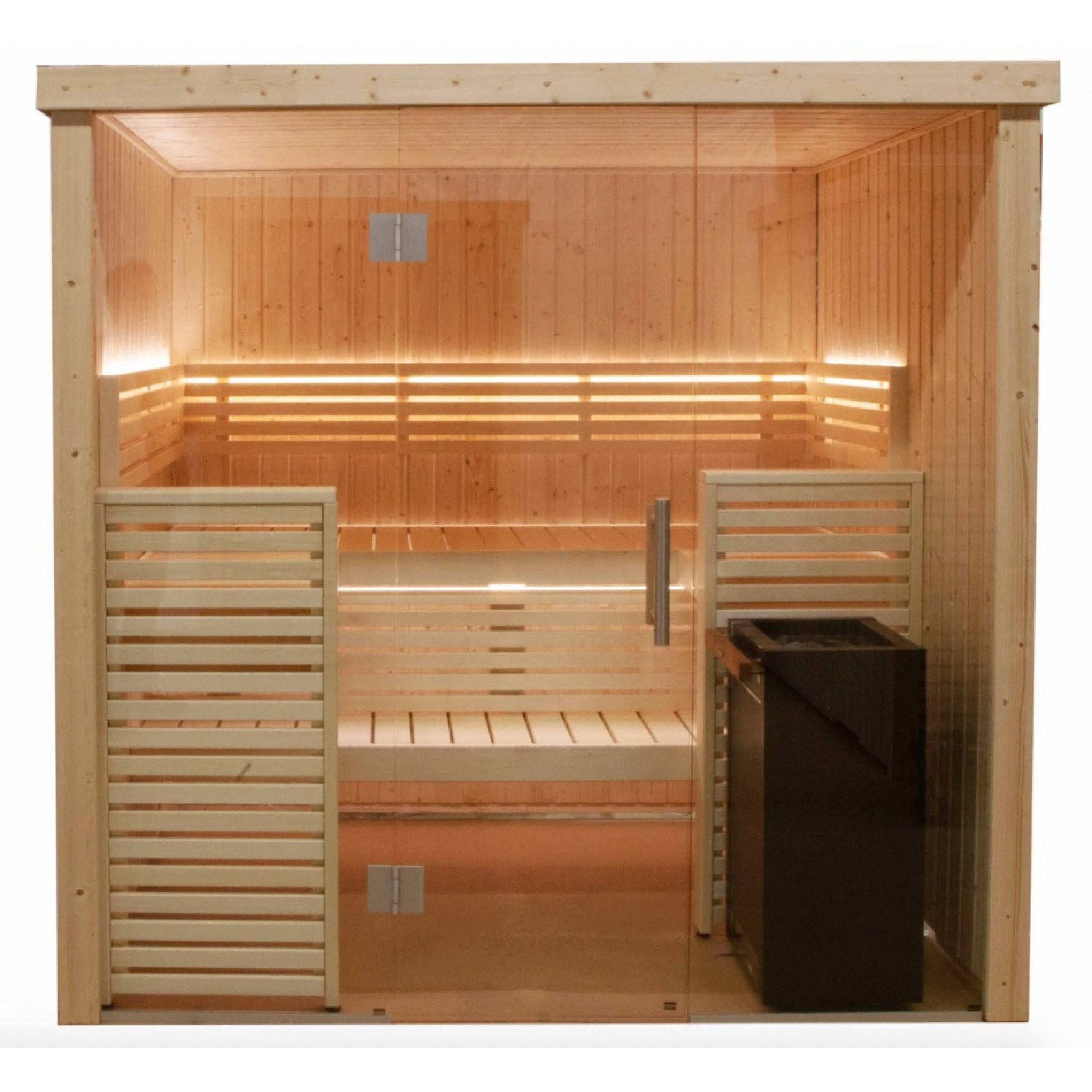 HARVIA Sauna Harvia Variant View Medium Sauna Saunakabine aus Fichte ca. 206 x 160