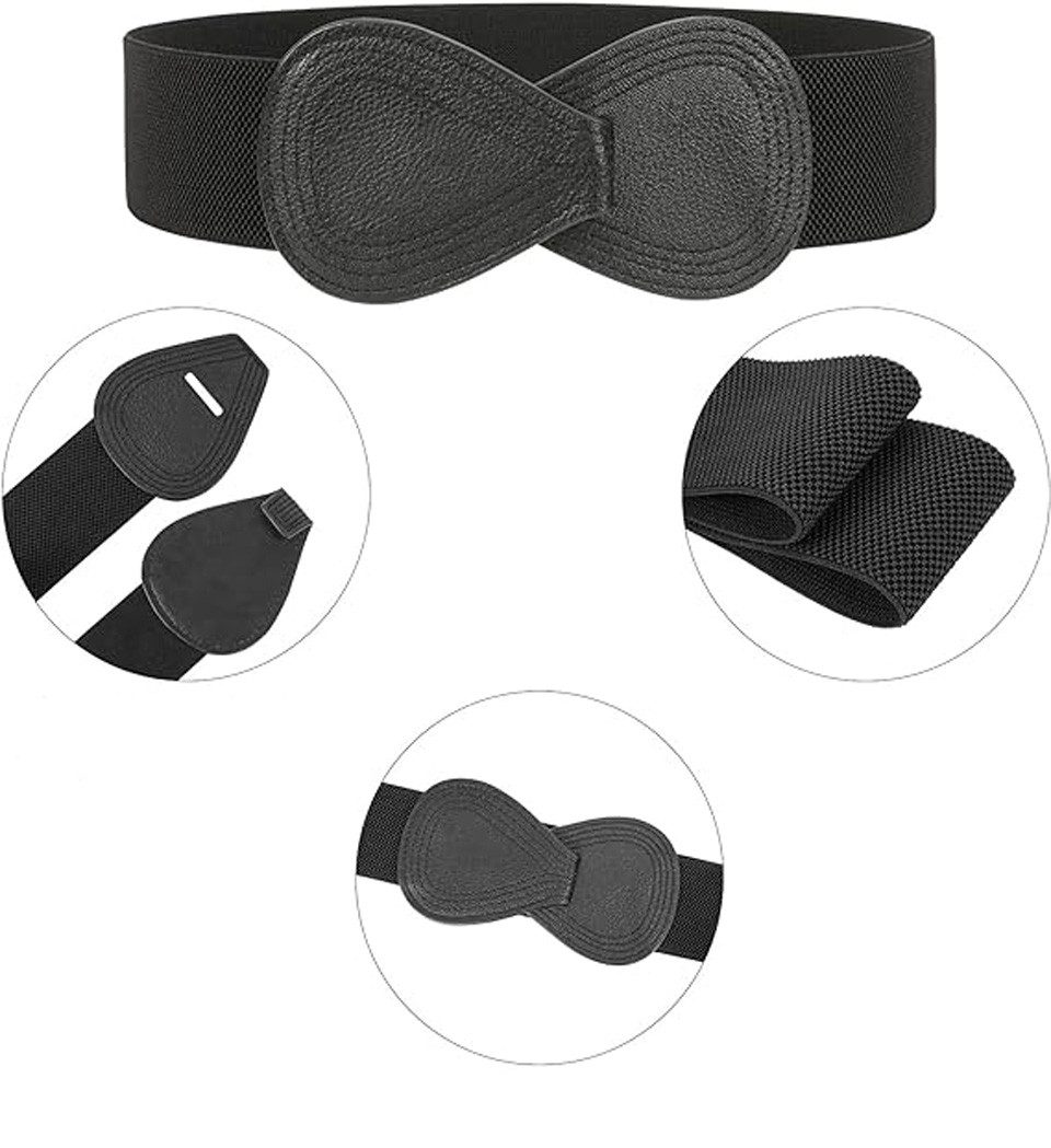 Cachito Taillengürtel breiter Taillengürtel der Frauen für Kleid Damen elastische Gürtel – Bild 4 von 5