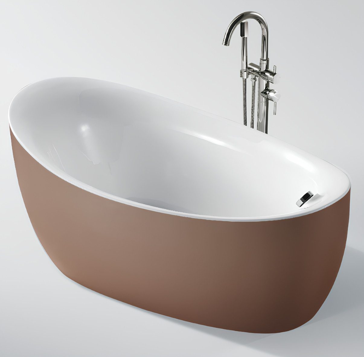 Xlmoebel Badewanne Moderne freistehende Acryl-Badewanne für ein modernes Badezimmer., Hergestellt in Europa