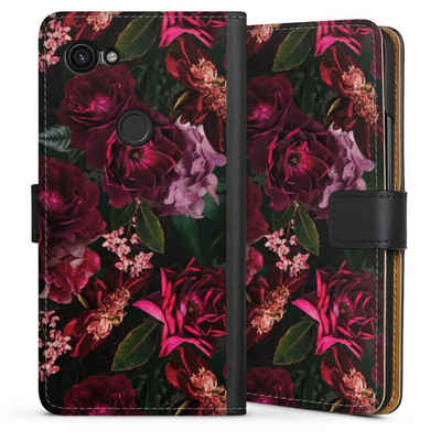 DeinDesign Handyhülle Rose Blumen Blume Dark Red and Pink Flowers, Google Pixel 3a Hülle Handy Flip Case Wallet Cover Handytasche Leder