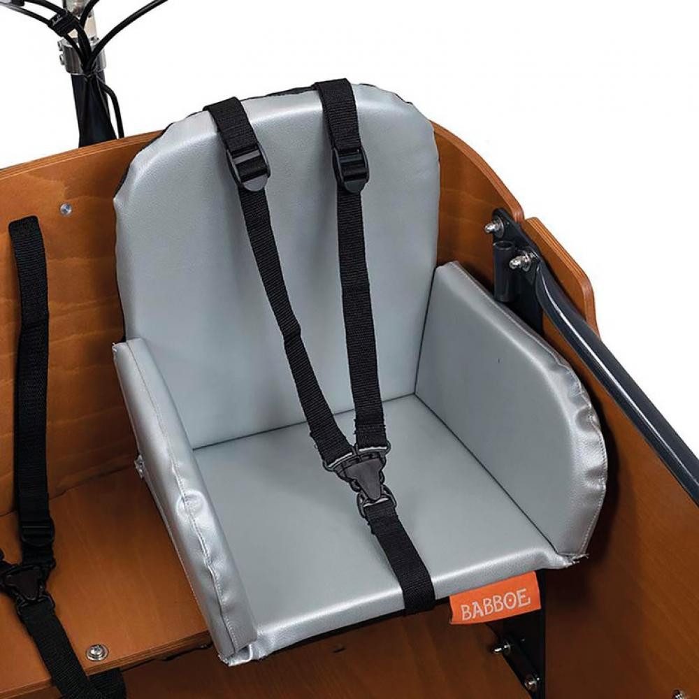 Babboe Kindersitz Babboe Sunny Silver E-Bike Akku